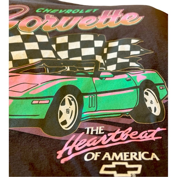 CHEVROLET Corvette Girl’s Long sleeve Gray T-Shirt Size 10/12 - Picture 3 of 8